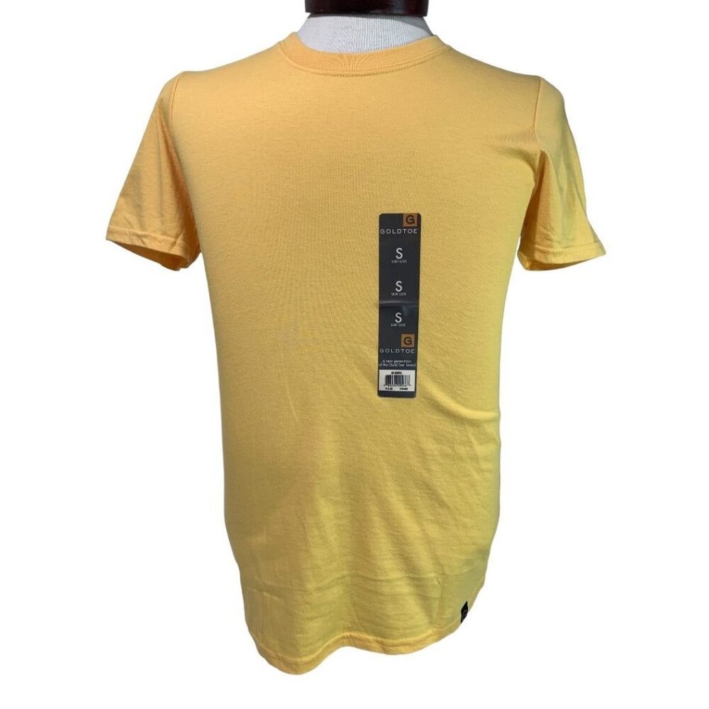 Small (34-36) GoldToe Mens New Yelllow Gold Short Sleeve Tshirt Crew Neck